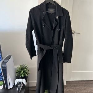 Maje Long Wool Mix Coat
